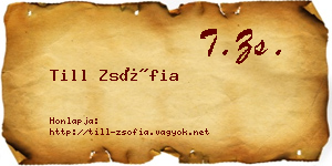 Till Zsófia névjegykártya