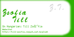 zsofia till business card